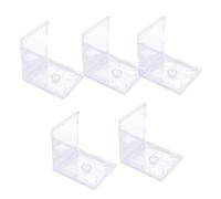 Healeved Boîtiers CD Doubles Porte-cd Sécurisé Empêchant la Casse en Plastique Lot de 5 Transparents avec Plateau Assemblé pour Rangement de Disques