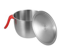 Healeved Bol à Fouetter en Acier Inoxydable 304 Diamètre 21 CM Profondeur Renforcée avec Poignée et Couvercle Bol Cuisine Multifonction pour Mélanger Œufs Pâtisserie et Salade pour Usage