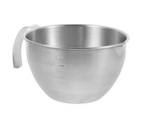 Healeved Bol à Pétrir en Acier Inoxydable 14 Cm 600 Ml avec Poignée Plate et Graduation, Bol Mélangeur Multifonction Cuisine et Pâtisserie, Accessoire Cuisine Solide pour Mélanger