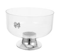 Healeved Bol à Trifle sur Pied Transparent en Acrylique 20 CM de Haut Profondeur 23 CM Bol sur Pied Polyvalent pour Fruits Desserts et Décoration de Table Maison et Restaurant