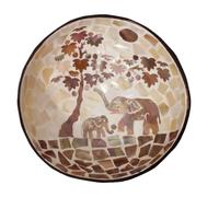 Healeved Bol Décoratif en Coque de Noix Naturel 1 Pièce Bol de Rangement Multifonction pour Clés et Bonbons Artisanal pour Maison Présent Écologique et Original Surface Lisse sans Bavures