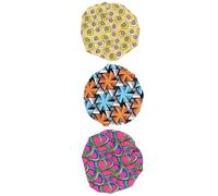Healeved Bonnet de Satin pour Garçon et Filles 3pcs Léger et Respirant, Forme Ronde Réglable, Charlotte de Nuit Sommeil