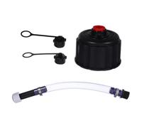 Healeved Bouchon de Réservoir d'Essence de Compétition avec Tuyau de Remplissage Noir Kit 3 Pièces Incluant Bouchon Étanchéité Optimale Résistance Haute Température pour Ravitaillement