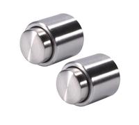 Healeved Bouchons Bouteille Vin en Acier Inoxydable, Lot de 2, Petit Format 4,1 X 5 X 3,1 CM, Mécanisme à Bouton-Poussoir, pour Préserver le Vin Frais la Maison