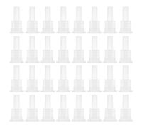 Healeved Bouchons Compte-gouttes Intérieurs En Plastique Polypropylène 100 Pièces 18 Dents Pour Flacons 5-100 Ml Huiles Essentielles Usage Personnel Contrôle Précis Dosage Anti-fuite
