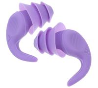 Healeved Bouchons D’oreilles Réutilisables Bruit, Bouchons Anti-bruit en Silicone Violet Boîtier de Rangement, Taille Unique, Confortables pour Sommeil, Étude et Protection Auditive