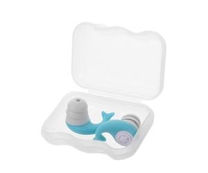 Healeved Bouchons D'oreille pour Sports Nautiques, Bouchons D'oreille Anti-chute Sport, Forme Baleine, Silicone Nanométrique et Pp, Bleus, Réutilisables, Isolation Phonique, Design
