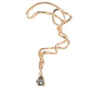 Healeved Boucle D’oreille Manchette Dorée Asymétrique pour Femme, Boucle D’oreille Pendante sans Perçage, Bijoux Légers, Accessoire Mode pour Fêtes et Voyage