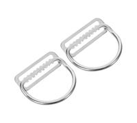 Healeved Boucle de Ceinture de Plongée en Acier Inoxydable Dentelé Lot de 2 Passants de Ceinture de Lestage Anneau Fixation Dorsale pour Équipement de Plongée