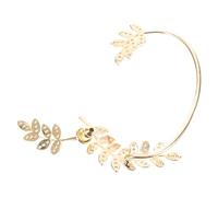 Healeved Boucle Oreille Cristal Manchette Oreille Droite Style Enroulé Bijou Délicat à Clip Pour Femmes Et Filles Dorée