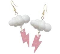 Healeved Boucles D’Oreilles Pendantes Nuage et Éclair en Acrylique Grand Format Style Années 80 Bijoux Météo pour Femme Accessoire de Mode Original pour Fêtes et Usage Quotidien