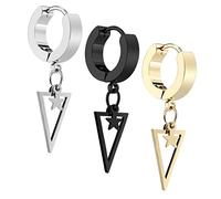 Healeved Boucles D'oreilles Clous Étoiles Acier Inoxydable, Style Hip-hop, Lot 3 Pièces, Femmes, Accessoires Pour Fêtes Et Usage Quotidien