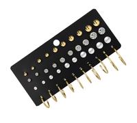 Healeved Boucles D'oreilles en Strass et Perles, Ensemble 20 Paires, Métal Léger, Créoles et Puces, Femmes, Usage Quotidien, Style Vintage et Minimaliste, Taille Petite