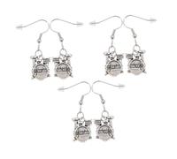Healeved Boucles D'oreilles Pendantes Batterie en Alliage Léger, Lot de 3 Set de Paires, Accessoires pour Femmes, Bijoux Fantaisie Musique Festival, Style Original et Créatif