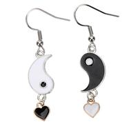 Healeved Boucles D'oreilles Style Créatif et Facile à Assortir Yin Yang Tai Chi pour Femmes en Alliage Décoration D'oreille pour Filles et Femmes