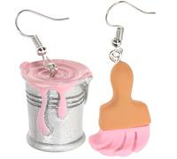 Healeved Boucles Oreilles Asymétriques Artistiques Résine Créatives et Fantaisie pour Femmes Légères et Durables pour Look Original Au Quotidien