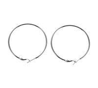 Healeved Boucles Oreilles Créoles Larges Argentées Légères pour Femmes Design Rond Élégant Hypoallergéniques Bijoux Statement pour Fêtes et
