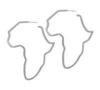 Healeved Boucles Oreilles Femme Plaqué Argent Légères Design Carte Afrique Stylées pour Cérémonie et Fête