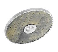 Healeved Bouclier de Cosplay Viking en Plastique Léger, Bouclier Rond Décoratif pour Garçon et Filles, Accessoire de Déguisement Médiéval Ancien Couleur Bronze, pour Halloween et Fête