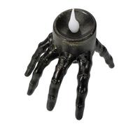 Healeved Bougie sans Flamme à Piles Forme Main Squelette Halloween Bougies Chauffe-Plat Décoratives pour Fête Lumière D’Ambiance Sécurisée Décoration Intérieure et Extérieure