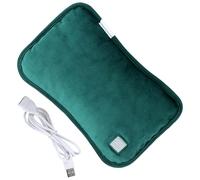 Healeved Bouillotte Électrique Portable USB Rechargeable sans Eau Chauffe-Estomac 3 Niveaux de Température Couleur Verte pour Réchauffer Le Ventre en Hiver
