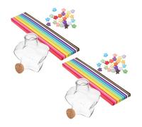 Healeved Bouteilles de Dérive Transparentes en Plastique, Kit Origami Étoile à Vœux, Décoration Chambre Garçon et Filles, Ensemble pour Fête d'anniversaire