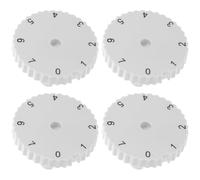 Healeved Bouton de Commande de Température pour Contrôle Facile Température Capuchon Abs Blanc, 4 Pièces, Réglage Précis en 7 Positions pour Réfrigérateur et Congélateur