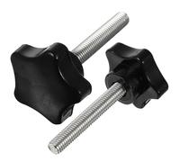 Healeved Boutons de Serrage Manuels en Étoile M8 X 50 en Acier Inoxydable Écrous ABS Lot de 2 pour Instruments et Équipements Industriels