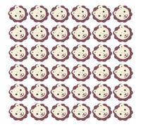 Healeved Boutons en Bois 100 Pcs Tête de Lionceau Colorée DIY Boutons de Dessin Animé pour Vêtements et Accessoires Décorations Artisanales Solide et Lisses pour Couture Créative