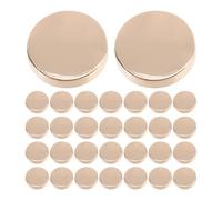 Healeved Boutons Plats Ronds en Métal Doré 32L Lot de 50 Boutons Dorés pour Manteaux Blazers et Projets de Couture pour Vêtements et Loisirs Créatifs
