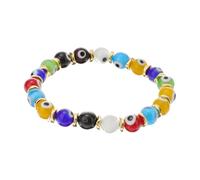 Healeved Bracelet Œil Maléfique Perles pour Femmes et Hommes Élégant sans Fermoir Accessoire Unique pour Fête Sport et Cadeau Style Vintage Bleu