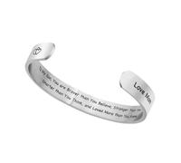 Healeved Bracelet Ouvert Acier Avec Inscription Mon Fils Bracelet Personnalisé Pour Homme