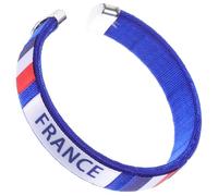 Healeved Bracelet pour Supporters de Football Drapeau France en Sangle Souple Extensible, Hypoallergénique, Réglable, Bracelet D'encouragement pour Match de Football et Fête Sportive
