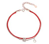 Healeved Bracelet Rouge avec de Créatif Or Rose Anniversaire et Souvenir pour Amoureux et Étudiants