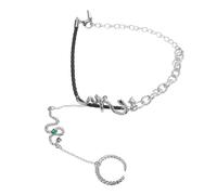 Healeved Bracelet Serpent Asymétrique Vintage pour Femme Chaîne Bague Doigt Style Punk Accessoire Élégant Résistant et Délicat Mode Polyvalent