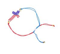 Healeved Bracelet Usa Patriotique avec Drapeau Américain et Croix Chaîne de Poignet Décorative Accessoire Élégant pour Fête et Événements Nationaux