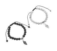 Healeved Bracelets pour Couples Perles Délicates Ajustables et Symbolisant un Lien Amoureux Durable Parfaits pour Saint Valentin et