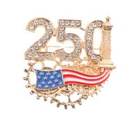 Healeved Broche Commémorative Alliage pour Événements du 4 Juillet Signification Décorative, pour Passionnés D'histoire et Vétérans
