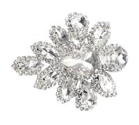 Healeved Broche Fleur Ronde Vintage Métal Scintillante pour Femme Mariage Fête Loisirs Créatifs Élégante et Délicate Design Compact Polyvalent