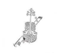 Healeved Broche Forme De Violon Avec Épingle Délicate Pour Poitrine Assortiment Facile à Différents Vêtements
