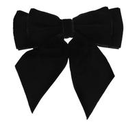 Healeved Broche Nœud Femme en Velours Noir Double Couche, Épinglette D'uniforme Élégante, Grand Nœud Décoratif pour Robe et Vêtement, Accessoire Mode Polyvalent pour Tenue Féminine