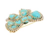 Healeved Broche Nœud Turquoise en Alliage, Épinglette Décorative pour Vêtements Féminins, Accessoire Polyvalent pour Pulls, Hauts, Robes et Chapeaux, Pin's Fantaisie Bijou Élégant