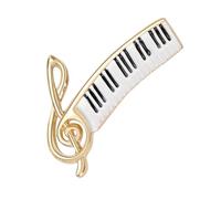 Healeved Broche Piano Créative Forme de Note de Musique pour Femmes Épingle Élégante Résistante à Épreuve Du Accessoire Raffiné pour Costume et Tenue Quotidienne