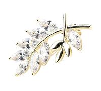 Healeved Broche Plaquée Or Pour Femme Décoration De Fête Broche Pour Costume Pull Gilet Robe Corsage Zircone Stéréo
