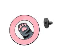 Healeved Broche Ronde Écologique En Alliage Design Griffe De Chat Et Lettre Anglaise, Accessoire Mode Pour Femmes, Pour Événements Festifs