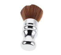 Healeved Brosse à Cheveux Fournitures De Barbier Professionnel Brosse De Barbier Plumeau Pour Le Cou Brosse Plumeau Pour Le Cou Du Barbier Plumeaux De Cou De Barbier Silver Plastique