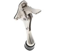 Healeved Butée de Porte à Pédale Réglable en Métal Cale de Porte de Sol Robuste Petite Taille Finition Argenté Brossé Verrouillage Semi-Automatique pour Commerciales et Résidentielles