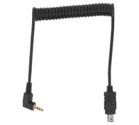 Healeved Câble de télécommande pour Appareil Photo 2,5 mm vers N3, câble spiralé avec connecteur en L pour Prise de Vue Reflex/Hybride.