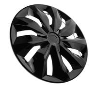 Healeved Cache-Moyeu de Roue de Voiture 14 Pouces Noir TT Enjoliveur de Roue pour SUV Capuchon de Fixation du Moyeu Protection Solide Rayures et Saleté Accessoire Extérieur Polyvalent