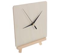 Healeved Cadran D’Horloge Mural Carré 20 Cm en Bois Vierge Naturel, Kit DIY pour Création Horloges Créatives sans Pile, Support Inclus, Décoration Personnalisable pour Maison et Bureau